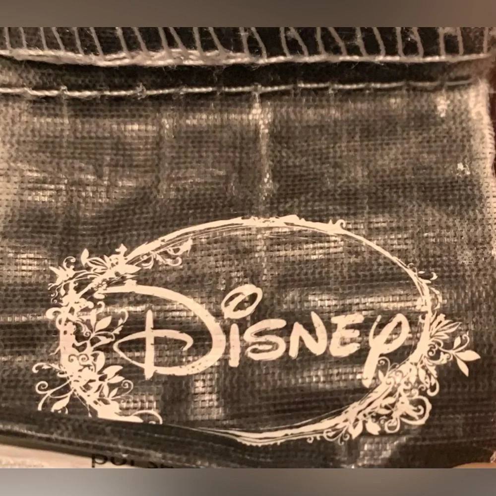 Pillowcase Disney White Logo on Black Background Tote Panel
